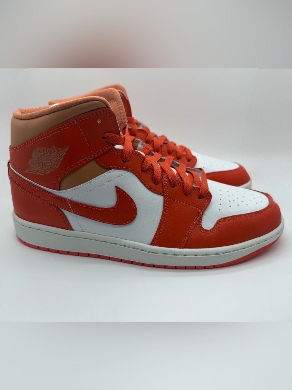 Nike Orange White High-Top Sneakers